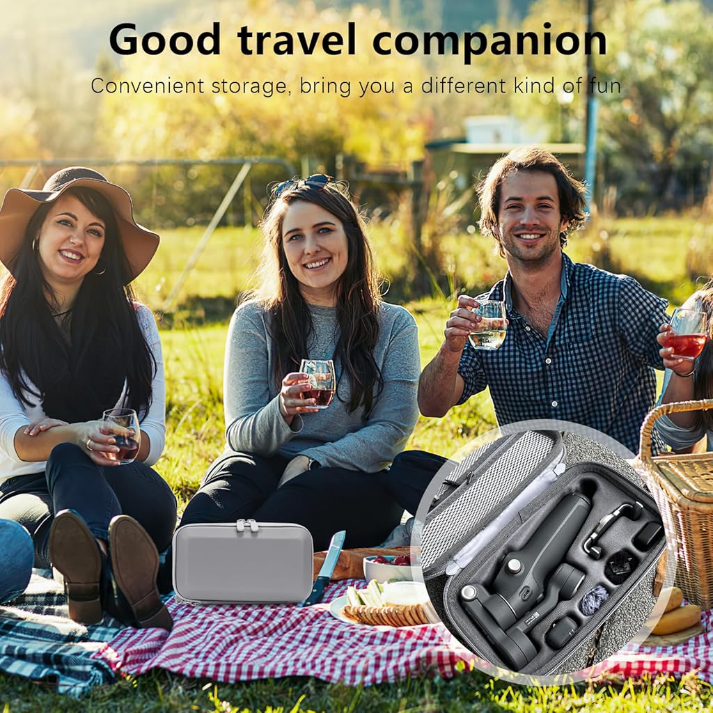ZORBES® Carrying Case Compatible with DJI OSMO Mobile 7/7P, EVA Storage Bag Zipper Accessories Bag Anti-Scratch Protective Travel Case with 6 Custom-Molded Compartments & Mesh Pocket ZORBES® Carrying Case Compatible with DJI OSMO Mobile 7/7P, EVA Storage Bag Zipper Accessories Bag Anti-Scratch Protective Travel Case with 6 Custom-Molded Compartments & Mesh Pocket